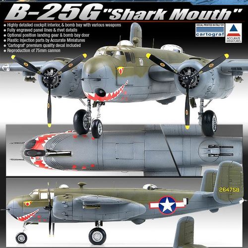 B-25G SHARK MOUTH 1/48 ACADEMY