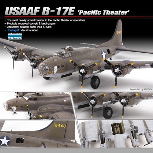 B-17 USAAF PACIFIC THEATER 1/72 ACADEMY