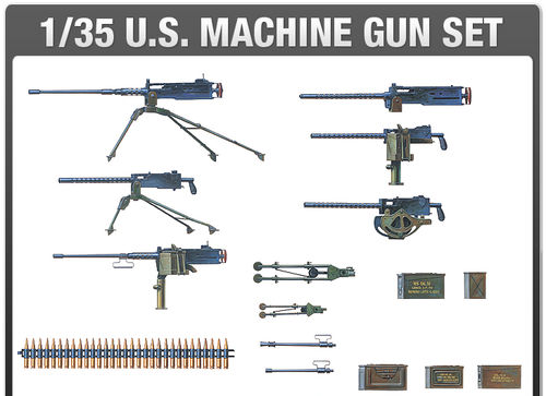 U.S. WWII MACHINE GUN SET ACADEMY