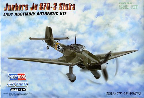 JUNKERS JU-87D-3 1/72 HOBBYBOSS