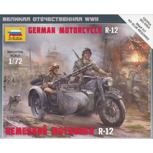 GERMAN MOTORCYCLE R-12 1/72 ZVEZDA