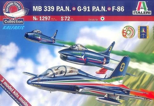 SET 3 KITS FRECCE TRICOLORI 50 ANIVERSARIO PAN  1/72 ITALERI