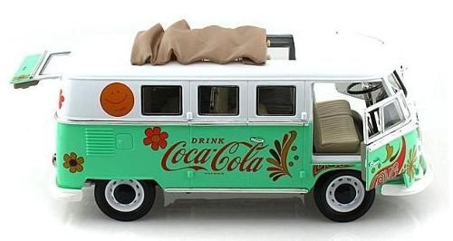 VW SAMBA 1962 MINIBUS 1/18 COCACOLA MOTOR CITY CLASSICS