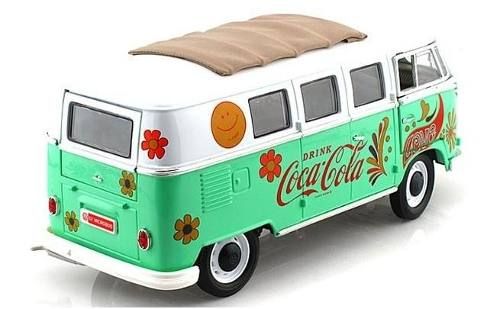 VW SAMBA 1962 MINIBUS 1/18 COCACOLA MOTOR CITY CLASSICS