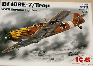 1/72 BF109E-7 TROP FIGHTER ALEMAN ICM