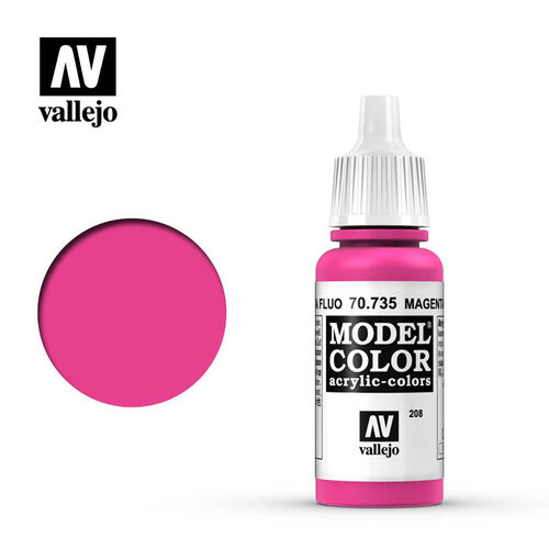 MAGENTA FLUORESCENTE P208 17ML MODELCOLOR VALLEJO