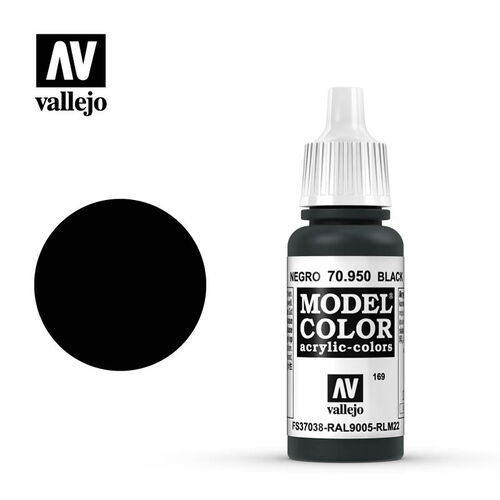 NEGRO P169 17ML FS37038 RAL9005 RLM22 MODELCOLOR VALLEJO