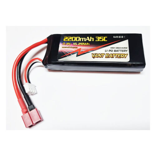 LIPO VANT BATTERY 7.4V 2200MAH 35C 2S DEAN WLTOYS