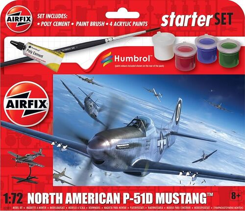 P-51D MUSTANG 1/72 AIRFIX STARTER SET