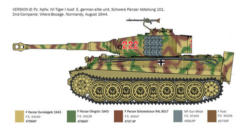 TIGER I AUSF.E LATE 1/35 ITALERI DIA-D OVERLORD