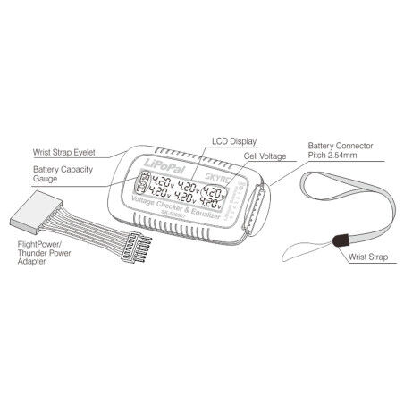 COMPROBADOR BALANCEADOR BATERIAS LIPO SKYRC LIPOPAL