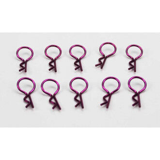 CLIPS CARROCERIA 1/10 10 UDS PURPURA