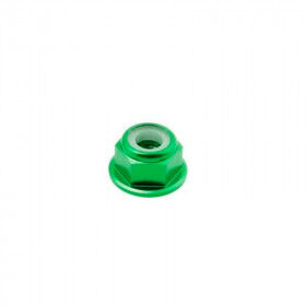 TUERCAS AUTOBLOCANTE FLANGE ALUM M4 VERDES