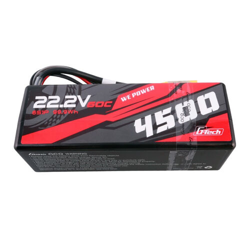 LIPO 4500MAH 6S 60C 22.2V XT90 HARD CASE GENSACE