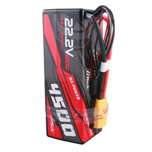 LIPO 4500MAH 6S 60C 22.2V XT90 HARD CASE GENSACE