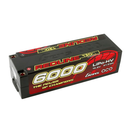 REDLINE 6000mAh 15,2V 130C HV HARDCASE LOW PROFILE LIPO GENSACE