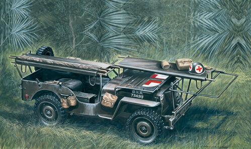 JEEP WILLYS 1/35 US AMBULANCIA ITALERI