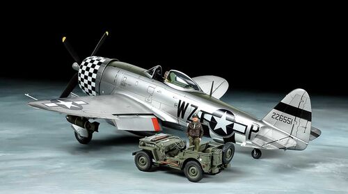 P-47D BUBBLETOP + JEEP 1/48 TAMIYA