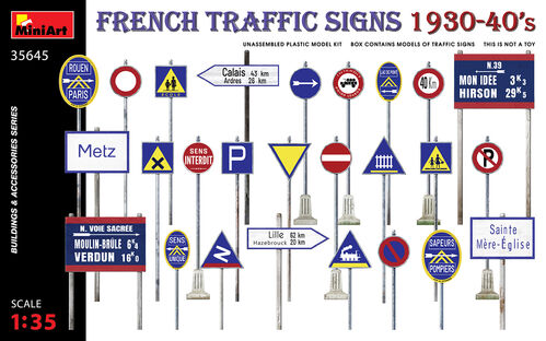 SEALES CARRETERA FRANCIA 1930-1940 1/35 MINIART NORMANDIA