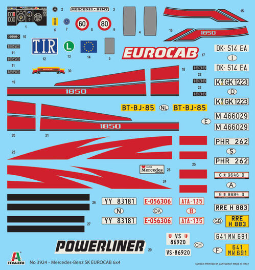 MERCEDES BENZ SK EUROCAP 6X4 1/24 ITALERI