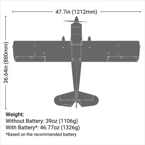 DECATHLON RJG 1.2m BNF BASIC AS3X SAFE SELECT E-FLITE