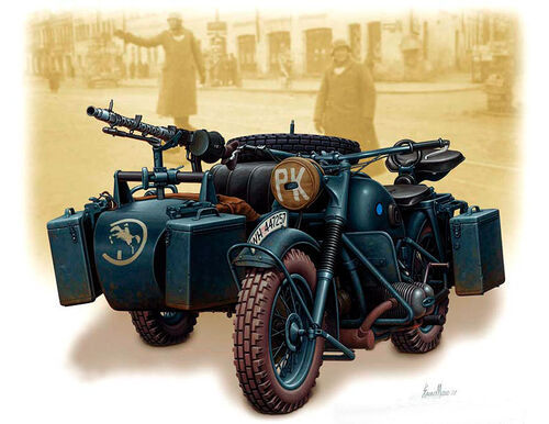 BMW R75 SIDECAR WWII 1/35 MASTERBOX