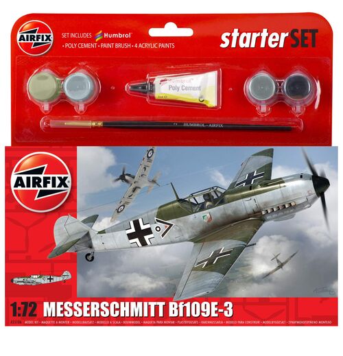 MESSERSCHMITT BF 109E STARTER SET 1/72 AIRFIX