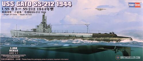 USS GATO 1/350 HOBBYBOSS SUBMARINO SS-212 1944