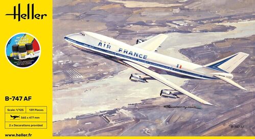 BOEING B-747 JUMBO AIR FRANCE 1/125 HELLER 