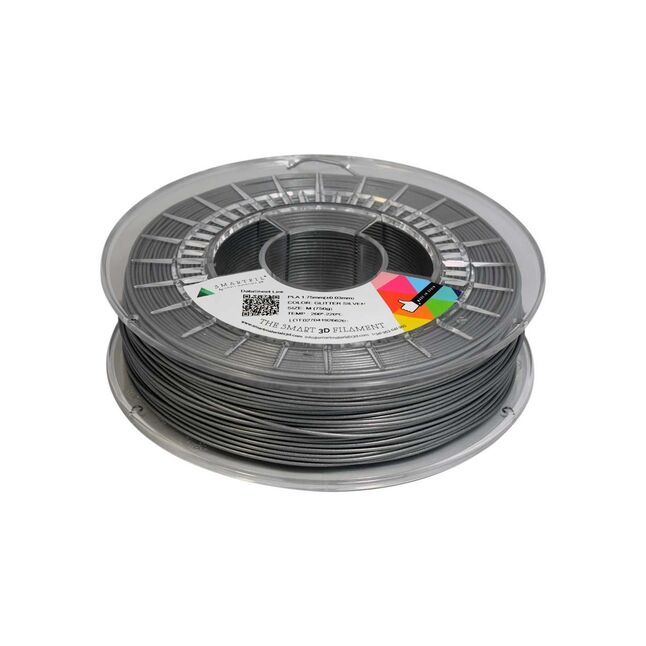 PLA 1.75 MM GLITTER SILVER 1000G SMARTFIL IMPRESORA 3D