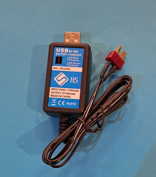 CARGADOR NIMH 7.V USB 500MA CONECTOR DEAN