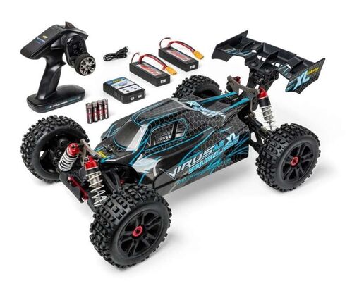 VIRUS 4.2 XL BUGGY 4S BRUSHLESS 4X4 1/8 RTR NEGRO AZUL CARSON