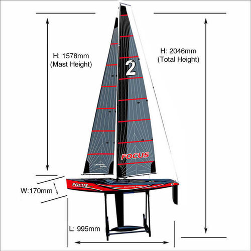 VELERO FOCUS 3 RTR JOYSWAY CLASE 1METRO