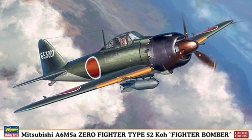 MITSHUBISHI A6M5c ZERO TYPE 52 Koh FIGHTER BOMBER HASEGAWA