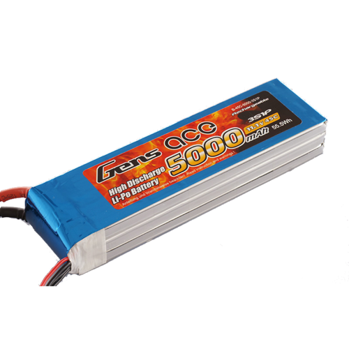 5000mAh 11,1V 45C 3S BATERIA LIPO GENSACE