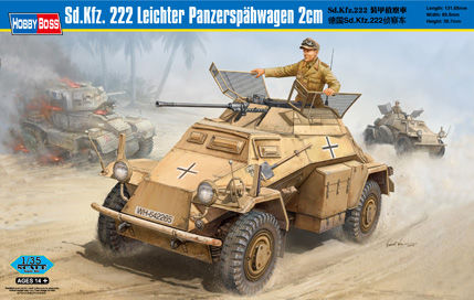 SD KFZ 222 LEICHTER PANZERSPAHWAGEN 2CM 1/35 HOBBYBOSS