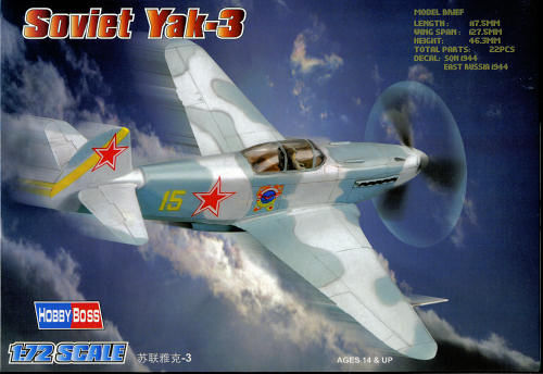 YAKOLEV YAK-3 1/72 HOBBYBOSS