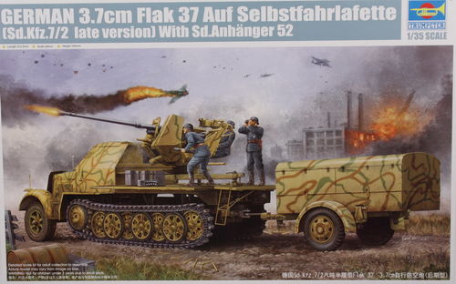 FLAK 37 EN SEMIORUGA ALEMAN 1/35 TRUMPETER