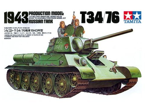 T34/76 TANQUE RUSO 1943 TAMIYA 1/35